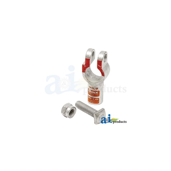 Battery Terminal, Pos. Copper Crimp, 2/O Ga.  3.5" x3.5" x0.5"